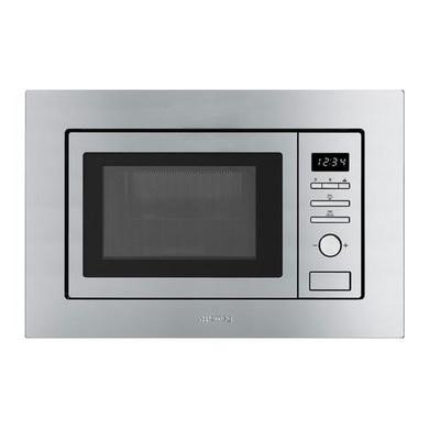 Smeg FMI020X Refurbished Built-In Microwave with Grill, 20L, 800W, Stainless Steel