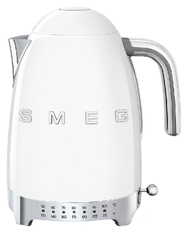 Smeg 50's Style Retro Variable Temperature Kettle - White, 1.7L