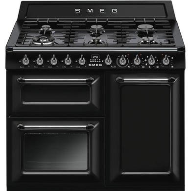 Smeg Victoria 100cm Dual Fuel Range Cooker in Black, Model TR103BL