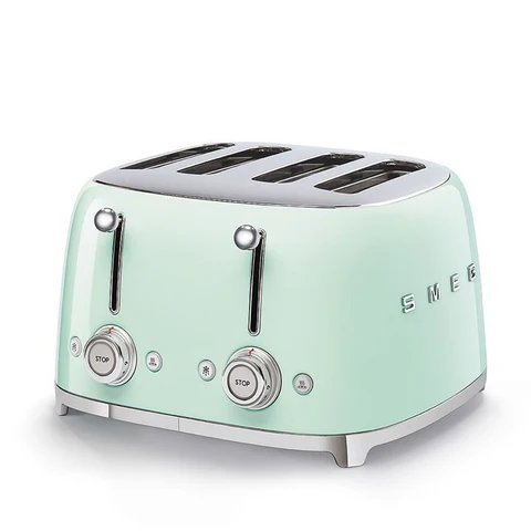 Smeg TSF03PGUK 4-Slice Toaster in Pastel Green