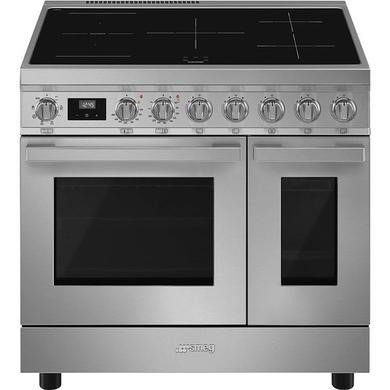 Smeg Portofino CPF92IMX 90cm Induction Twin Oven Range Cooker in Stainless Steel - Refurbished Grade A2