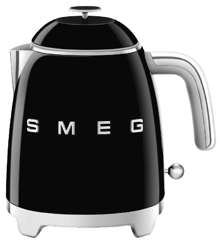 Smeg 50's Style Retro Mini Kettle - Black, 0.8 Litre Capacity