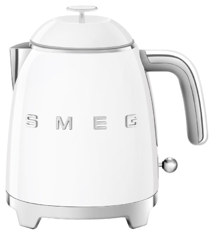 Smeg KLF05WHUK 50's Style Retro Mini Kettle in White, 0.8 Litre Capacity