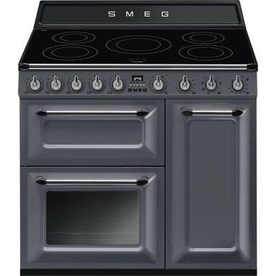 Smeg TR93IGR2 Grey 5-Zone Electric Range Cooker with Induction Hob and Steam Cleaning