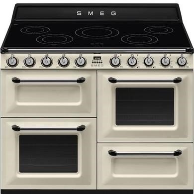 Smeg TR4110IP2 110cm Electric Range Cooker with Triple Oven and Induction Hob in Cream