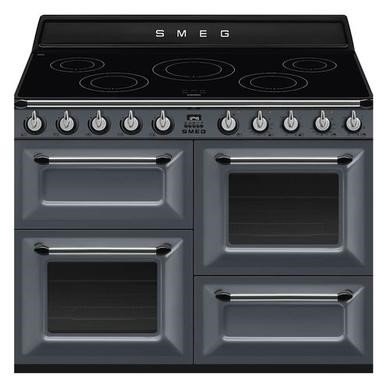 Smeg TR4110IGR2 110cm Electric Range Cooker with Triple Oven and Induction Hob in Slate Grey
