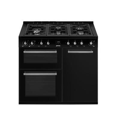 Smeg CX103GMBL Concert Black Dual Fuel Range Cooker 100cm