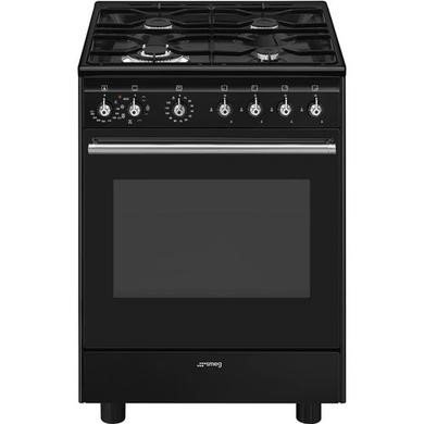 Smeg CX61GMBL Concert Black Dual Fuel Cooker with Single Oven, 70L Capacity