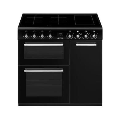 Smeg Concert 90cm Electric Induction Range Cooker in Black