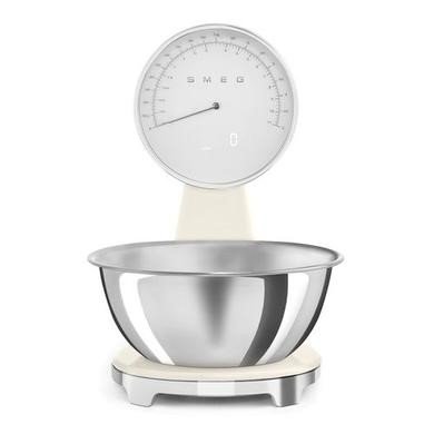Smeg KSF01CRWW Cream 50's Style Analogue & Digital Kitchen Scales with 1.8L Bowl