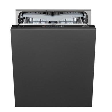 Smeg DI331C Integrated Dishwasher with Dry Assist+, 13 Place Settings, Black Control Panel