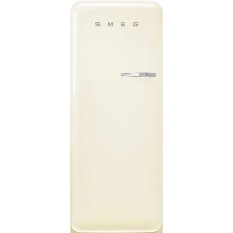 Smeg FAB28 244 Litre Fifties Style Left-Hand Hinge Freestanding Fridge with Ice Box in Cream