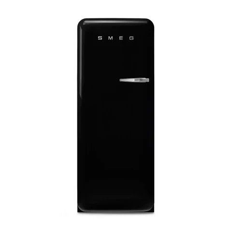 Smeg FAB28 244 Litre Fifties Style Freestanding Fridge with Ice Box – Black, Left Hinge