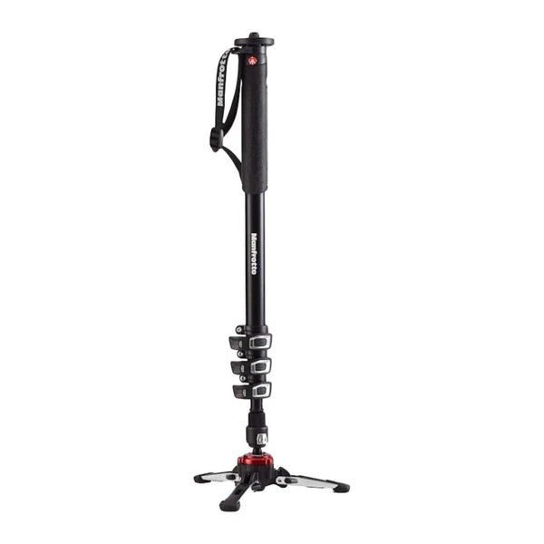Manfrotto XPro Video 4 Section Aluminium Monopod with Fluid Head