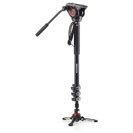 Manfrotto XPRO 4 Section Video Monopod with MVH500AH Fluid Head and FLUIDTECH Base