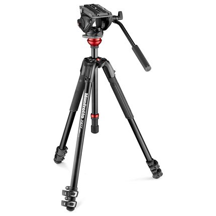 Manfrotto 190X 3-Section Aluminium Tripod with 500 Fluid Head and Levelling Column