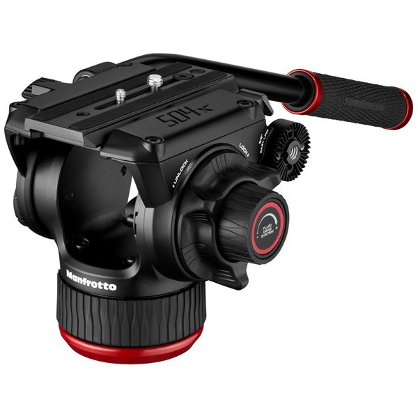 Manfrotto 504X Fluid Video Head with 645 Fast Twin Aluminium Tripod MVK504XTWINFA