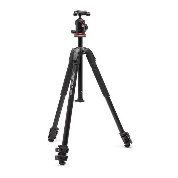 Manfrotto 190X AS Aluminium Tripod Kit With Ball Head, Black