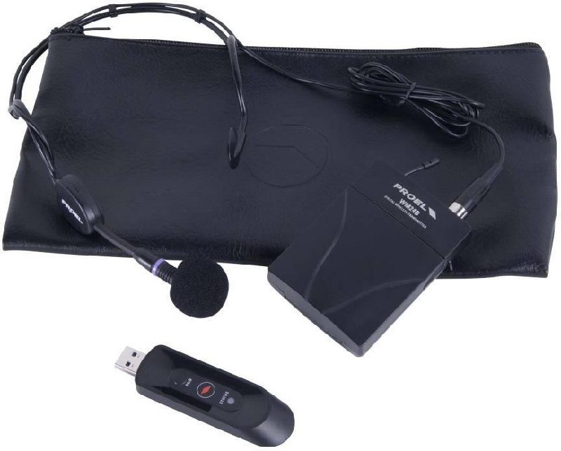 Proel U24B USB Wireless Headset Microphone System with Bodypack Transmitter