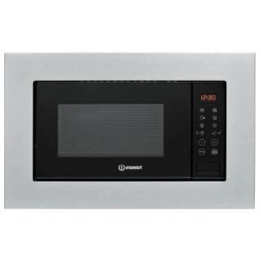 Indesit MWI120GXUK Built-In Microwave with Grill, 20 Litre Capacity, Stainless Steel