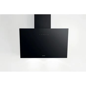 Indesit IHVP 62F LT K Black Cooker Hood - 60cm Wide with LED Lighting
