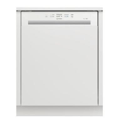 Indesit I3B L626 UK Semi-Integrated Dishwasher with Push&Go - White Control Panel