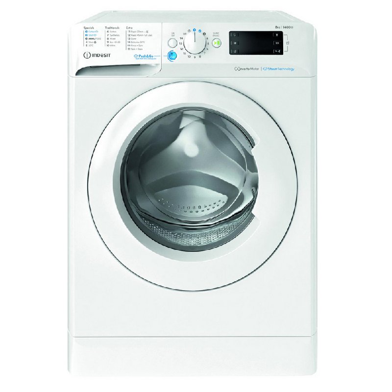 Indesit BWE 81496 XWV UK Freestanding 8kg 1400 Spin Washing Machine - A Rated