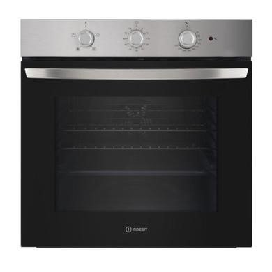 Indesit IO233XUK 60cm Single Built-In Electric Oven, Stainless Steel, 66L Capacity