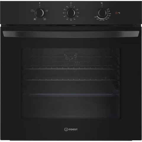Indesit IO 233 B UK Black Built-In Single Electric Oven - 66L Capacity, A Energy Rated