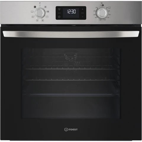 Indesit IO 253 X UK Stainless Steel Single Oven, 66L Capacity, A Energy Rating