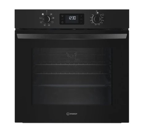 Indesit IO 253 B UK Black Built-In Electric Single Oven - 66L Capacity