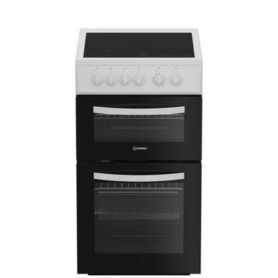 Indesit ITE5VMW White Electric Cooker with 54L Ceramic Hob and A/A Energy Rating
