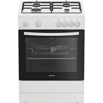 Indesit I6GGMMW/UK White Gas Cooker, 60cm, A+ Energy Rating