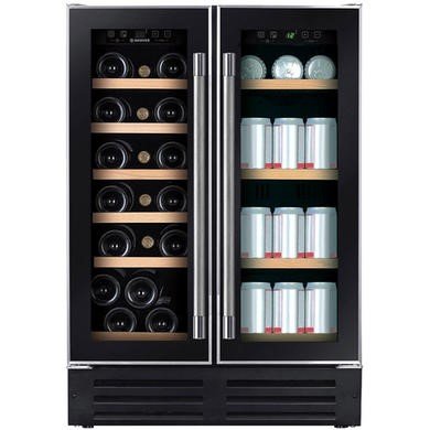 Hoover 38 Bottle Capacity Dual Zone Wine Cooler - Black