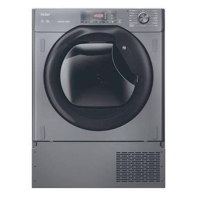 Haier Series 4 HDB4 H7A2TBERX80 Integrated Heat Pump Tumble Dryer, 7kg Capacity, Graphite
