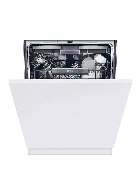 Haier XS 4B4S3FSB-80 Fully Integrated Dishwasher, 14 Place Settings, White, Washlens Plus