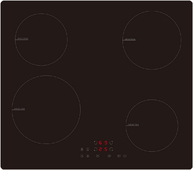 Cata UBINDE60MT Black 4 Zone Induction Hob - 60cm