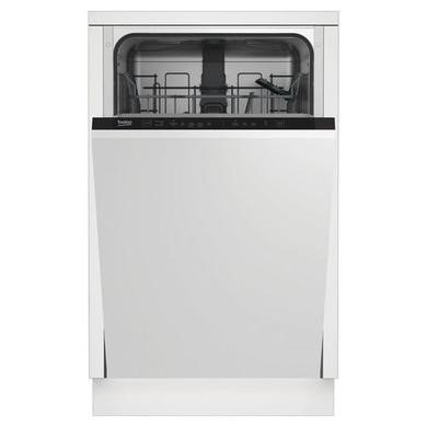 Beko Quick&Shine Integrated Slimline Dishwasher with Black Control Panel, 10 Place Settings