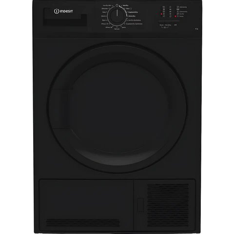 Indesit C YD C82 BBGL UK Black 8kg Condenser Tumble Dryer
