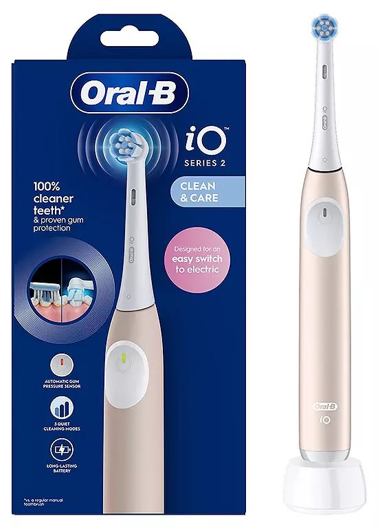 Oral-B iO2 Electric Toothbrush in Calm Pink with Gentle Care Brush Head