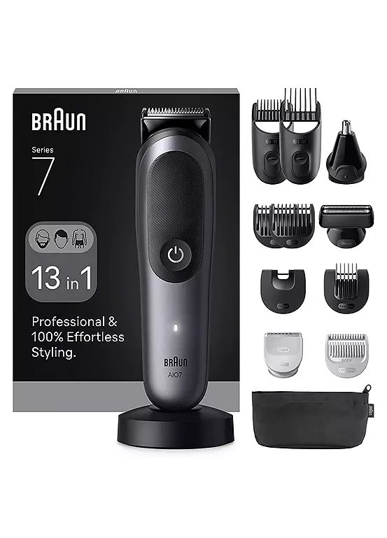 Braun All-In-One Series 7 13-in-1 Grooming Kit with ProBlade, AutoSense, AIO7560 in Grey