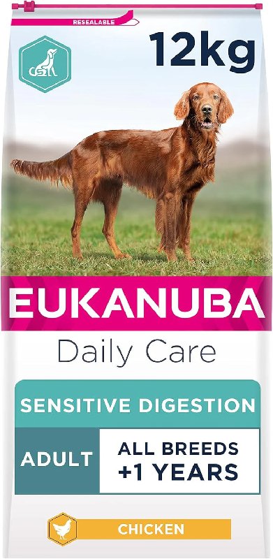 Eukanuba Daily Care Sensitive Digestion Adult Dry Dog Food - Chicken 12kg