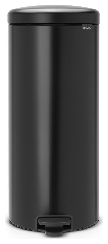 Brabantia New Icon Pedal Bin, 30 Litre Capacity, Matt Black