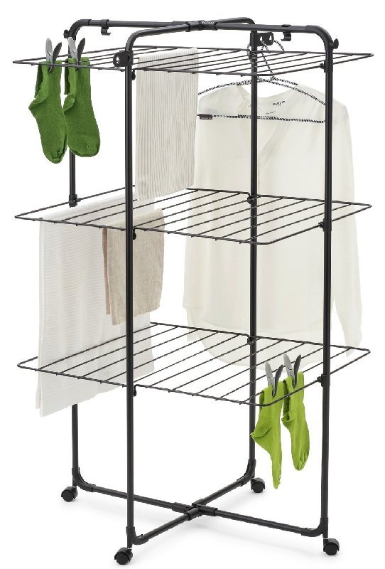 Brabantia Hang On Tower Clothes Airer - 23 Metre Drying Space, Black