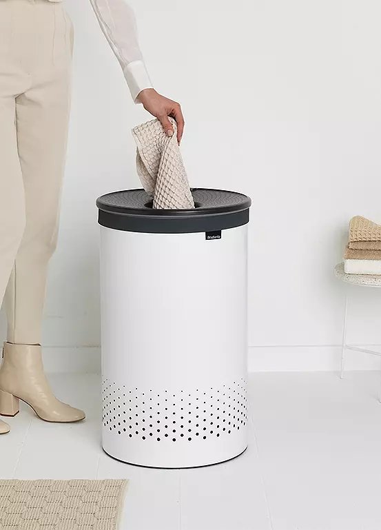 Brabantia 60 Litre Laundry Container Bin in White