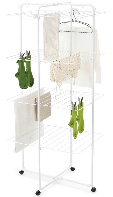 Brabantia Hang On Tower Clothes Airer - White, 30m Drying Space