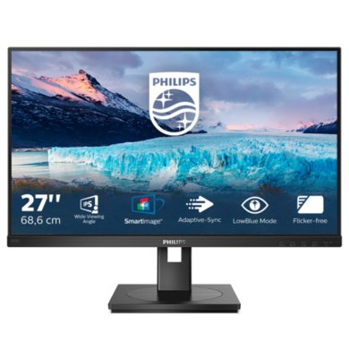 Philips S-Line 272S1AE 27-Inch IPS Full HD Height-Adjustable Monitor in Black