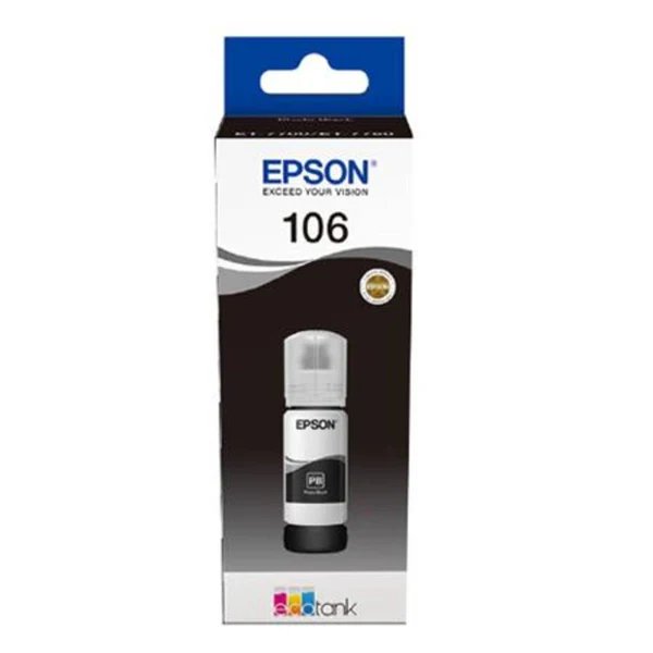 Epson 106 Black Ecotank Printer Ink Bottle, 70ml, Photo Black