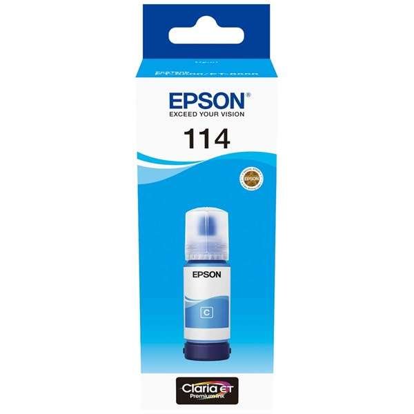 Epson 114 EcoTank Cyan Ink Bottle 70ml C13T07B240