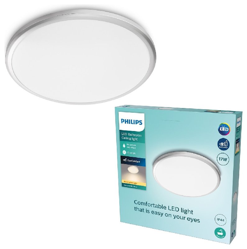 Philips Spray Luminaire Bathroom LED Ceiling Light in Silver